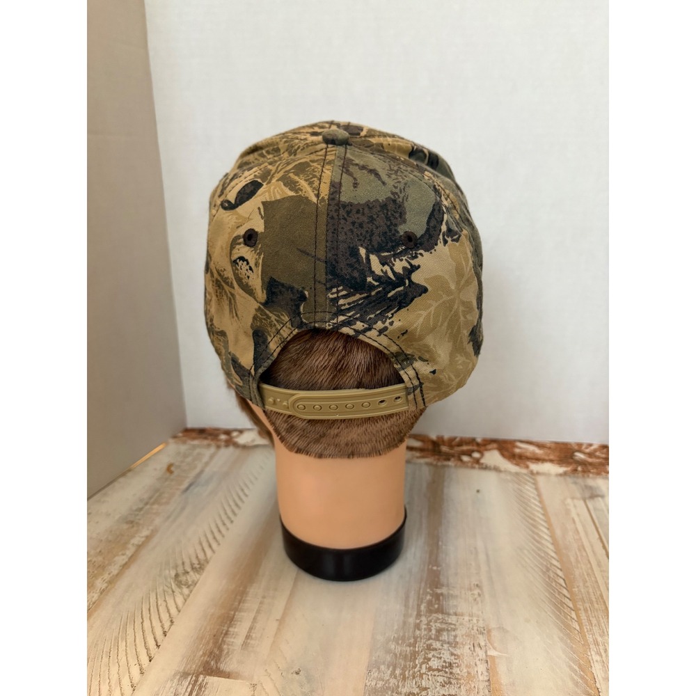 Dodge Ram Hemi Camo Snapback Hat Red Logo Embroidered Camouflage Trucker Cap - Picture 3 of 4